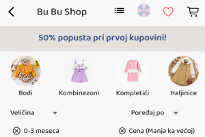 Bu Bu Shop
List filter and sort options
