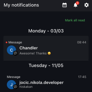 Workly
Notification list